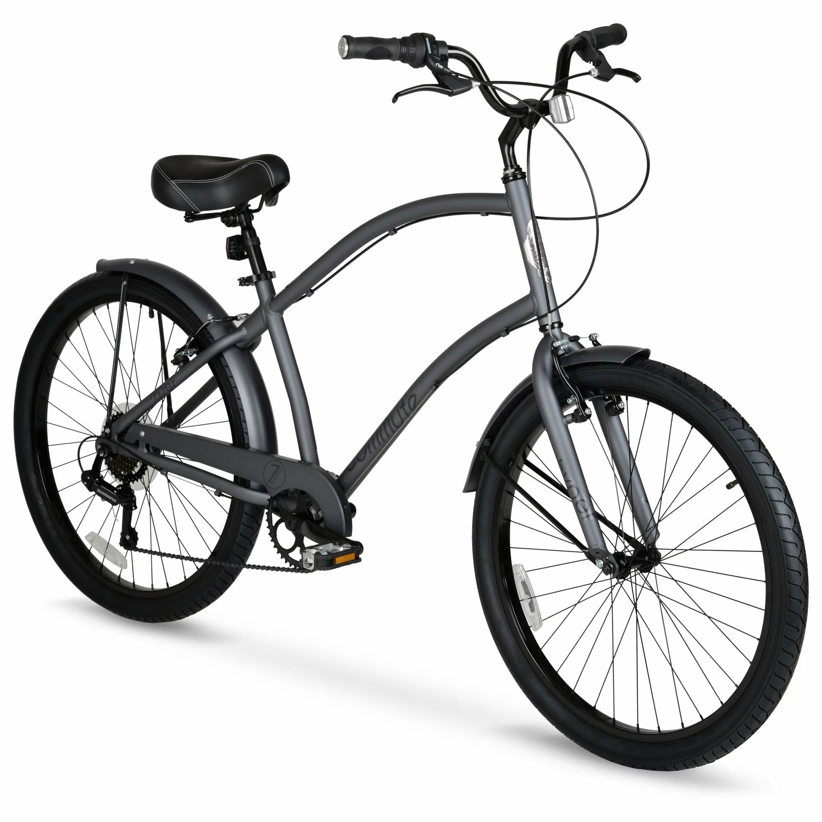 Hyper Bicycles HYP-T26-1400 Men's Cruiser 26 Commuter Bike, Gray